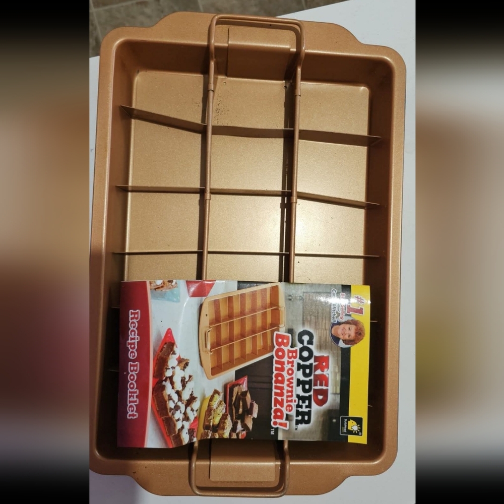 Red Copper Brownie Pan